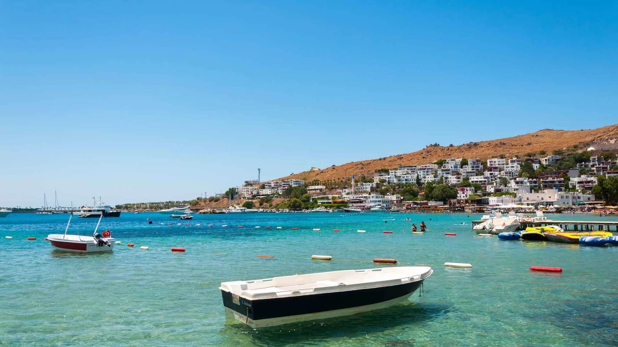 Water-sports view across Akyarlar Bay